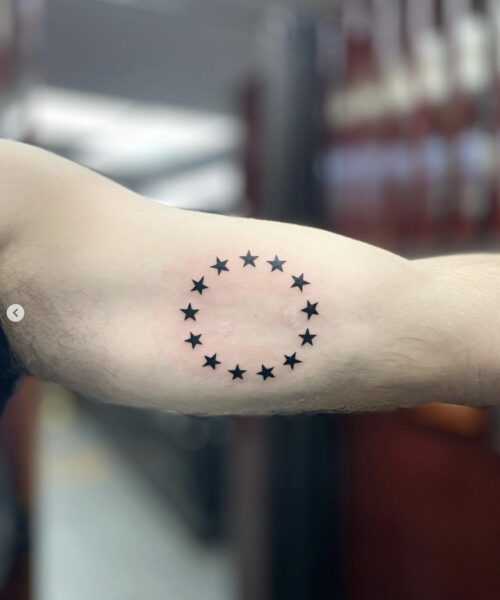 Black star tattoo often represents negative meanings