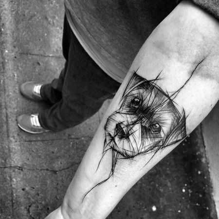 Forearm Dog Tattoo | charliemaxij_harleytommyj