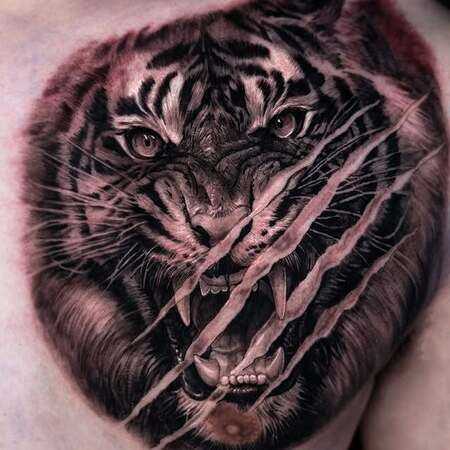 Traditional tiger tattoo designs on hand | apdo.tt